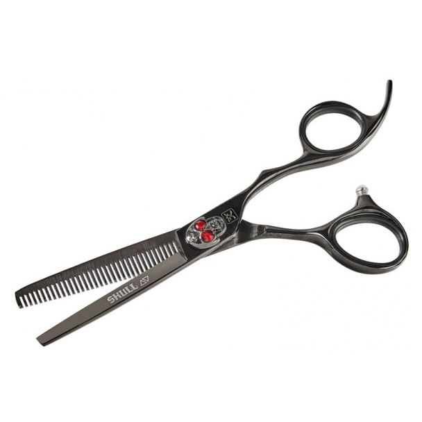 Katachi Парикмахерские ножницы K205535BL Ножницы филировочные Skull Black 5.5" Ножницы филировочные Skull Black 5.5"