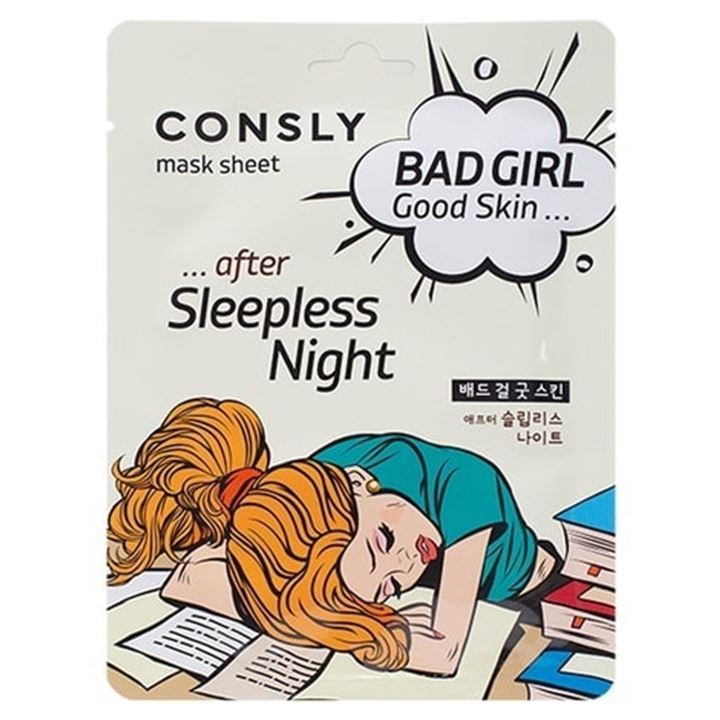 Consly Face Care Bad Girl Good Skin Mask Sheet after Sleepless Night  Тканевая маска после бессонной ночи