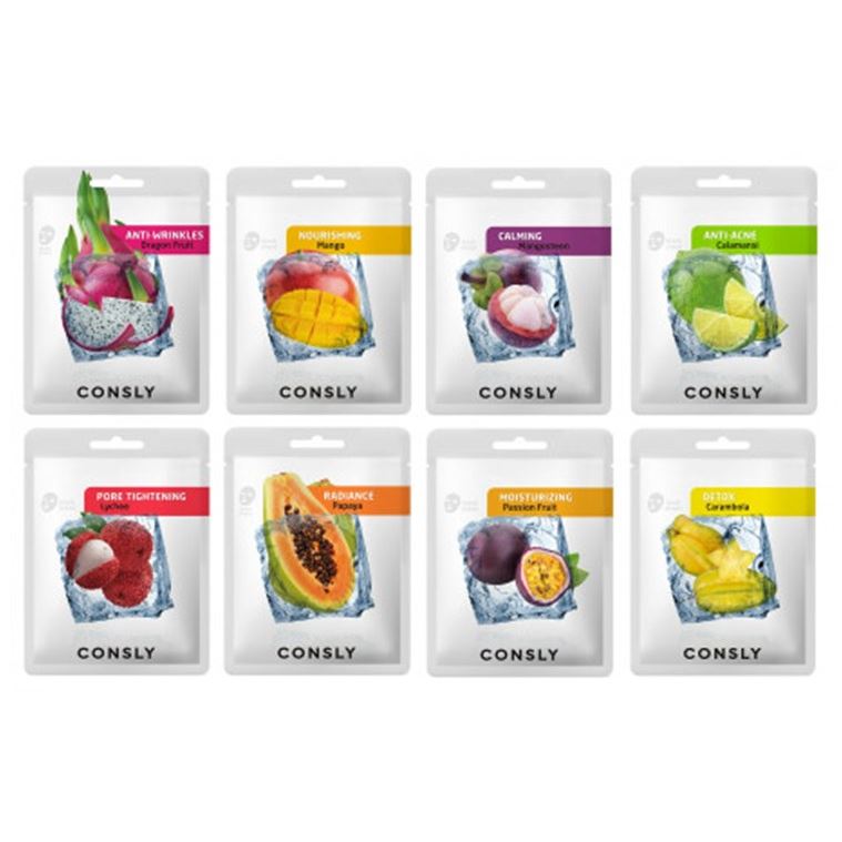 Consly Face Care Mask Pack  Тканевая маска для лица с эктрактами тропических фруктов