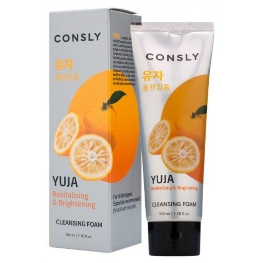 Consly Face Care Yuja Revitalizing Creamy Cleansing Foam  Витаминизирующая кремовая пенка для умывания с экстрактом юдзу