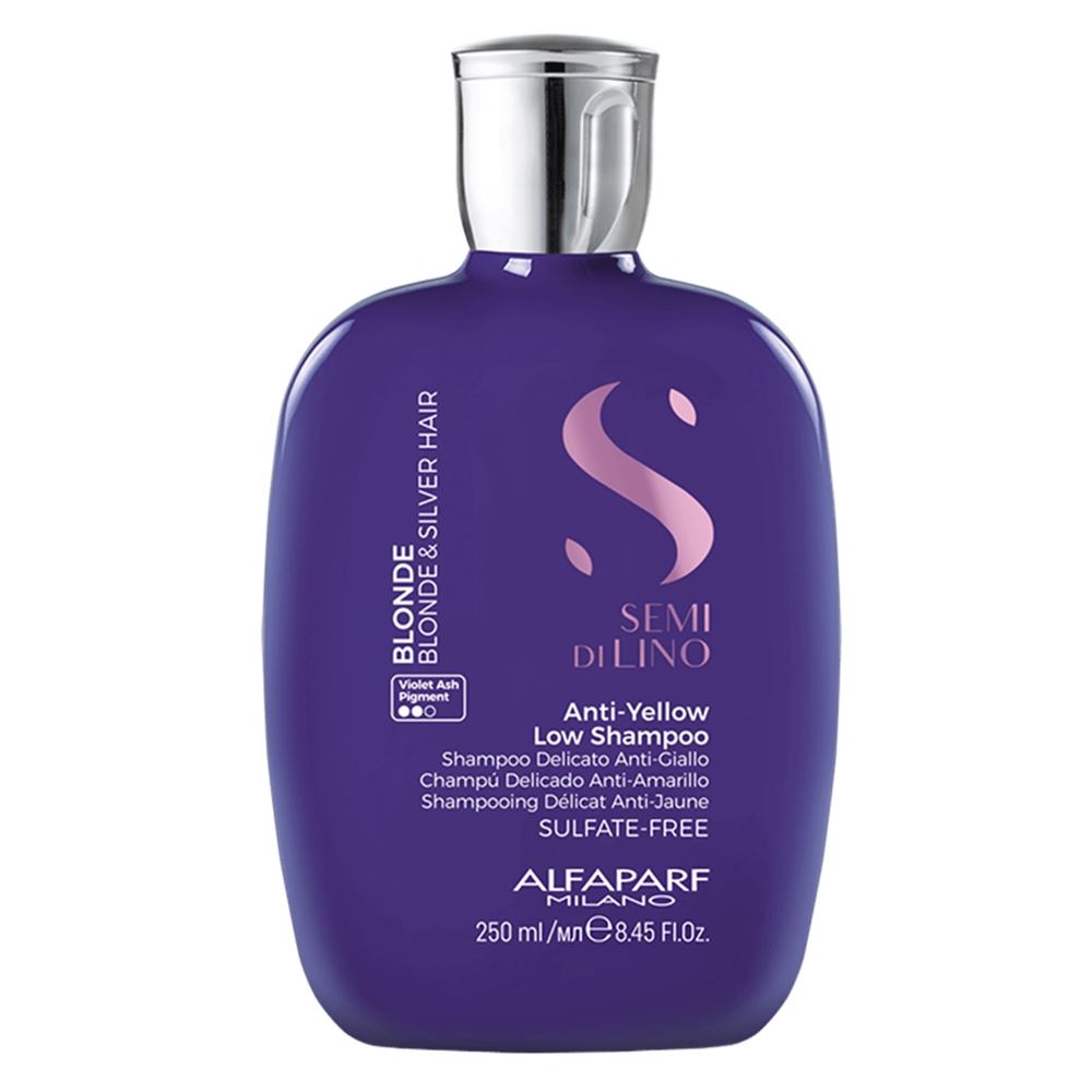 Alfaparf Milano Semi Di Lino Diamond Blonde Anti-Yellow Low Shampoo  Шампунь тонирующий анти-жёлтый