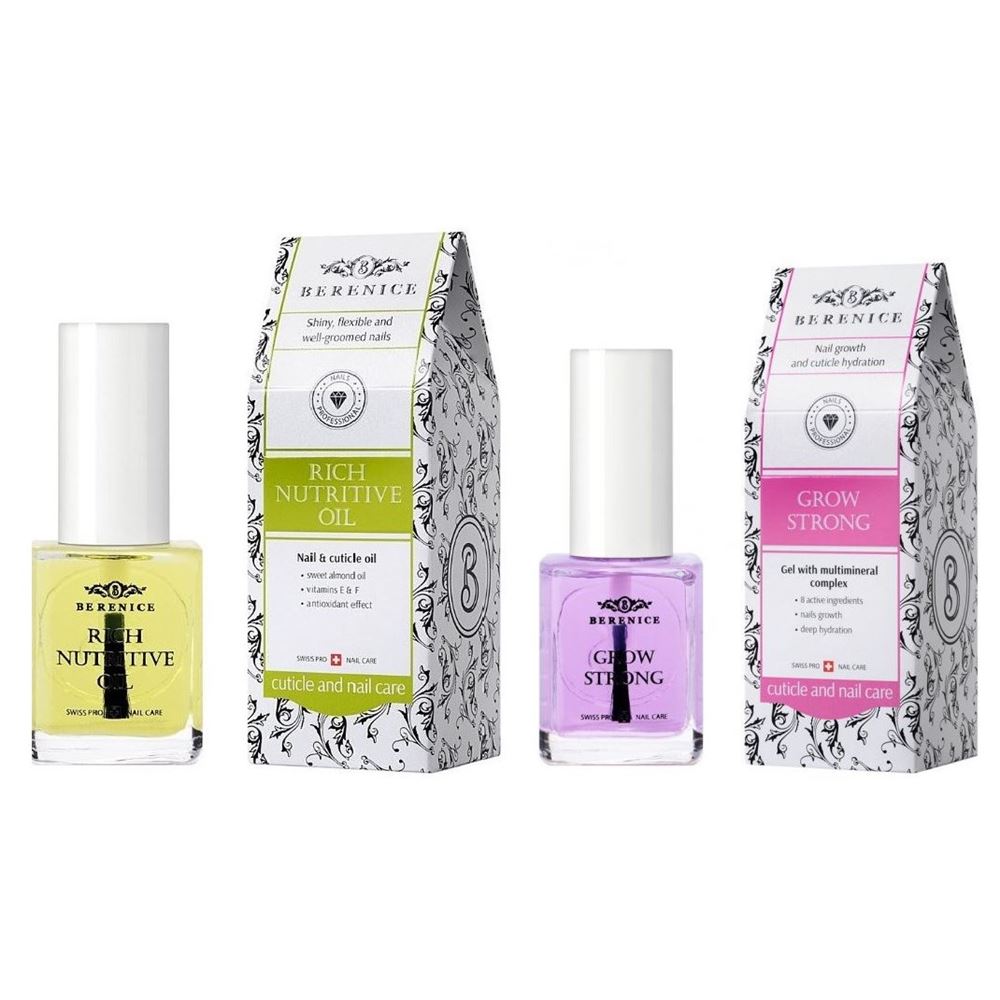 Berenice Nail Care Набор средств для ногтей «Rich nutritive oil» + «Grow strong»  Набор средств для ногтей «Rich nutritive oil» + «Grow strong» 