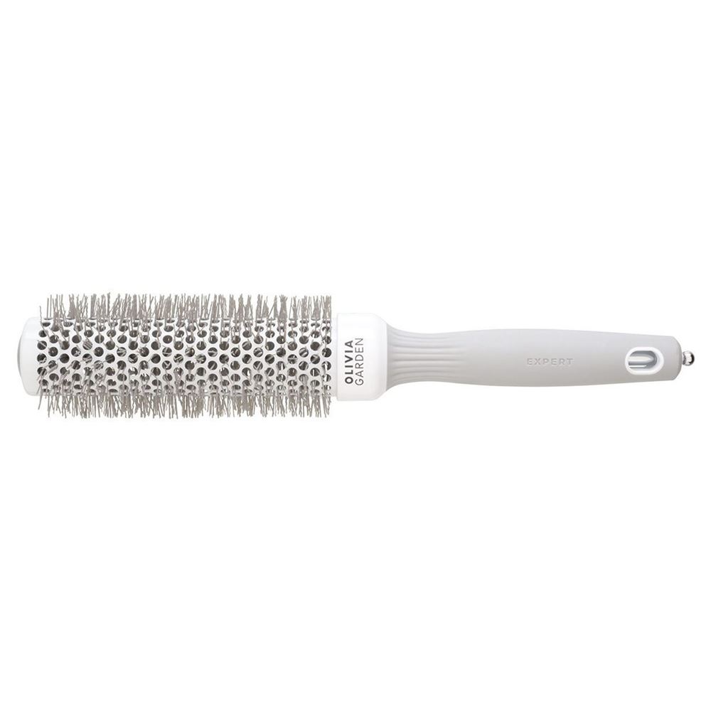 Olivia Garden Брашинги для волос ID2025/OGBCI35 XL Термобрашинг EXPERT BLOWOUT SPEED XL Wavy Bristles White&Grey 35 мм Термобрашинг 