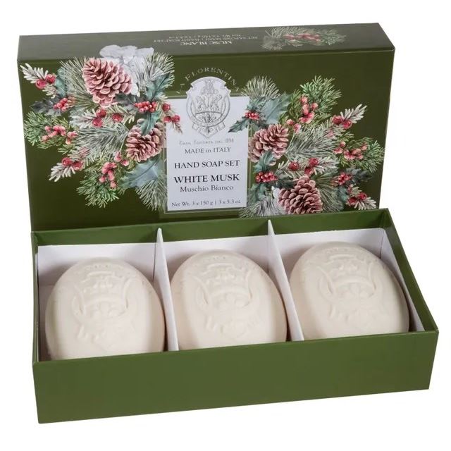 La Florentina Soap Набор Xmas White musk Set 3*150 Коллекция Xmas мыло Белый мускус