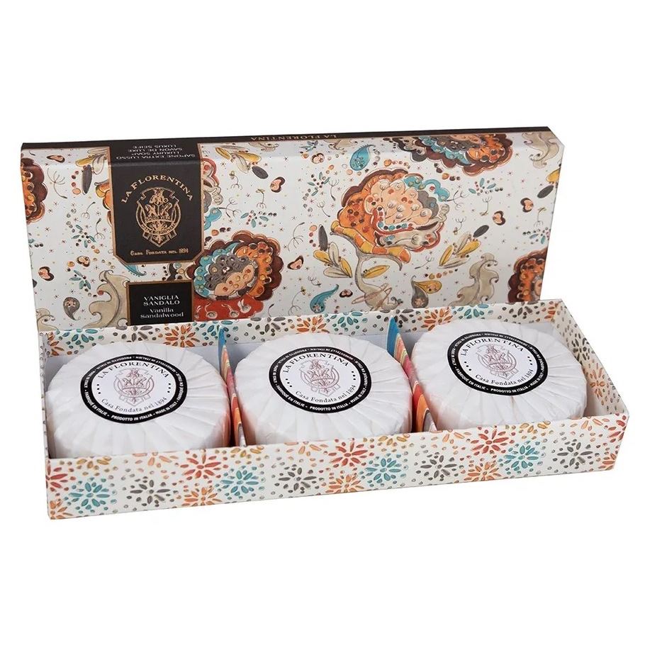 La Florentina Soap Набор Giardino Segreto - Vanille & Sandal wood 3*115 Набор мыл из Коллекции "Секретный сад"  Ваниль и Сандаловое дерево