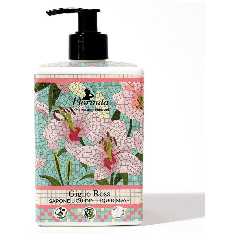Florinda Tessuti Italiani Mosaico Italiano Liquid Soap Giglio Rosa Коллекция Итальянская Мозаика. Жидкое мыло Розовая Лилия