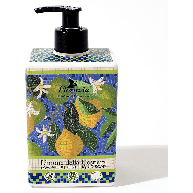 Florinda Tessuti Italiani Mosaico Italiano Liquid Soap Limone della Costiera Коллекция Итальянская Мозаика. Жидкое мыло Прибрежный Лимон