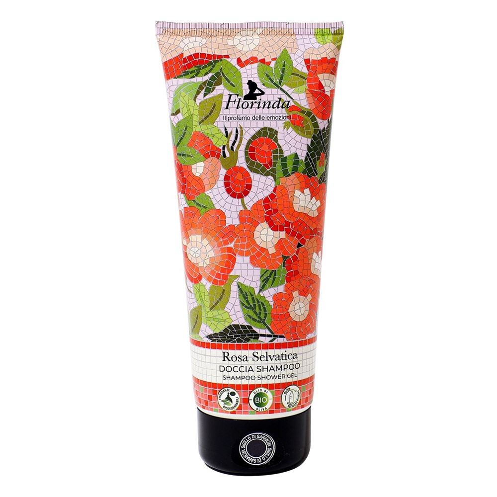 Florinda Tessuti Italiani Mosaico Italiano Shampoo Shower Gel Rosa Selvetica Коллекция Итальянская Мозаика. Гель для душа Дикая Роза