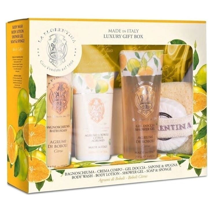 La Florentina Body Care Набор Citrus Set Набор Цитрус: Пена для ванны, Лосьон для тела, Гель для душа, Мыло, спонж