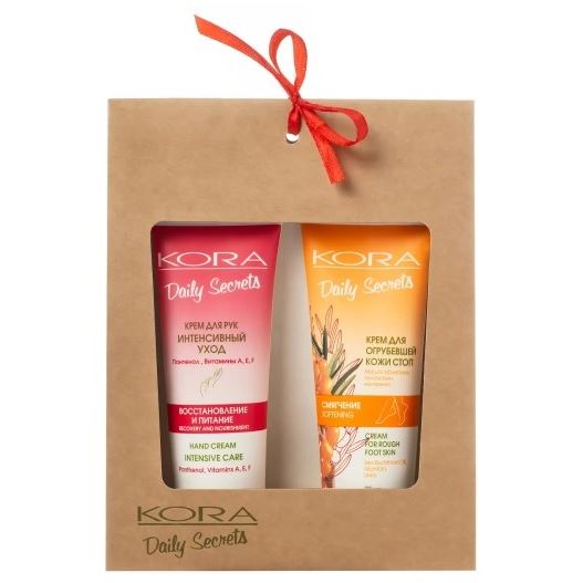 KORA Уход для тела Подарочный набор "Интенсивный уход для рук и ног" Набор: крем для рук, крем для кожи стоп