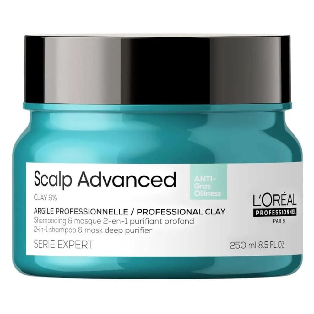 L'Oreal Professionnel Aminexil Advanced Scalp Advanced Anti-Oiliness 2-In-1 Deep Purifier Clayby Шампунь-маска с глиной для глубокого очищения жирной кожи головы