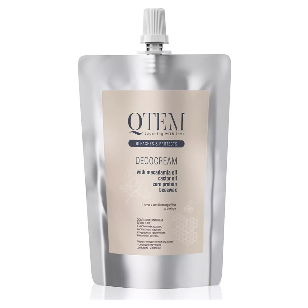 Qtem Color Hair Decocream Осветляющий крем для волос Decocream с маслом макадамии