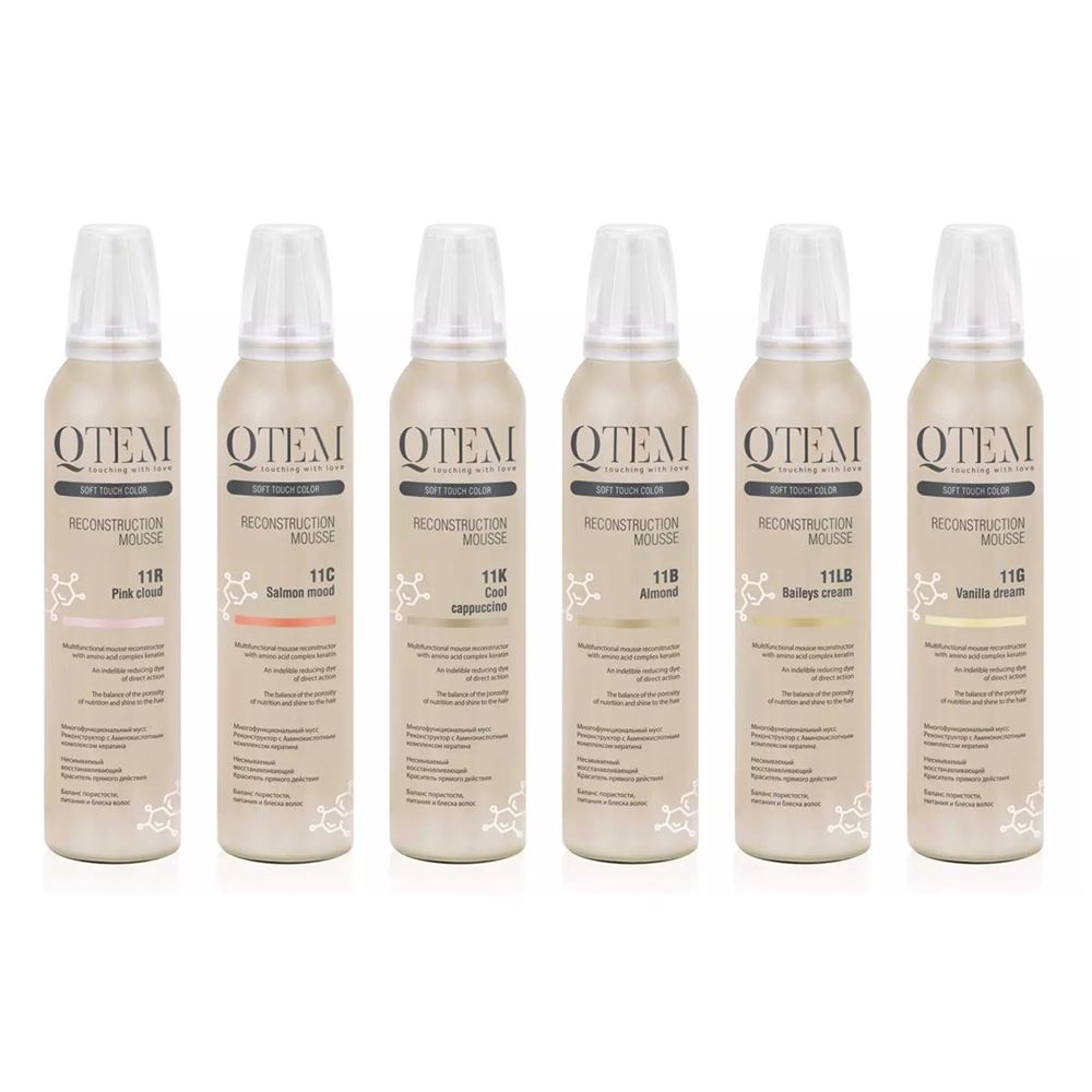 Qtem Soft Touch Care Reconstruction Mousse  Многофункциональный мусс-реконструктор для волос (несмываемый восстанавливающий краситель прямого действия)