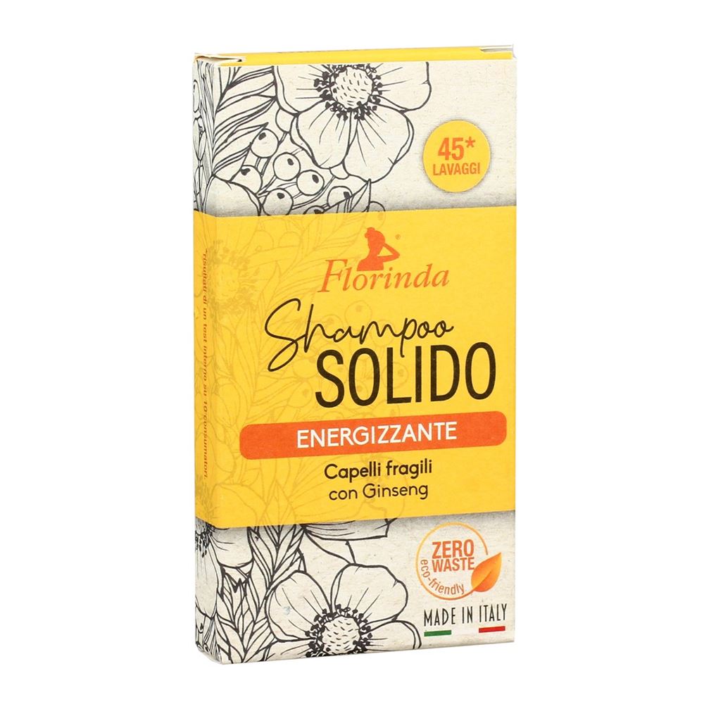 Florinda One Fragrance Collection Shampoo Solido Energizzante con Ginseng Твердый шампунь для волос Энергия с экстрактом Женьшеня для ломких волос 