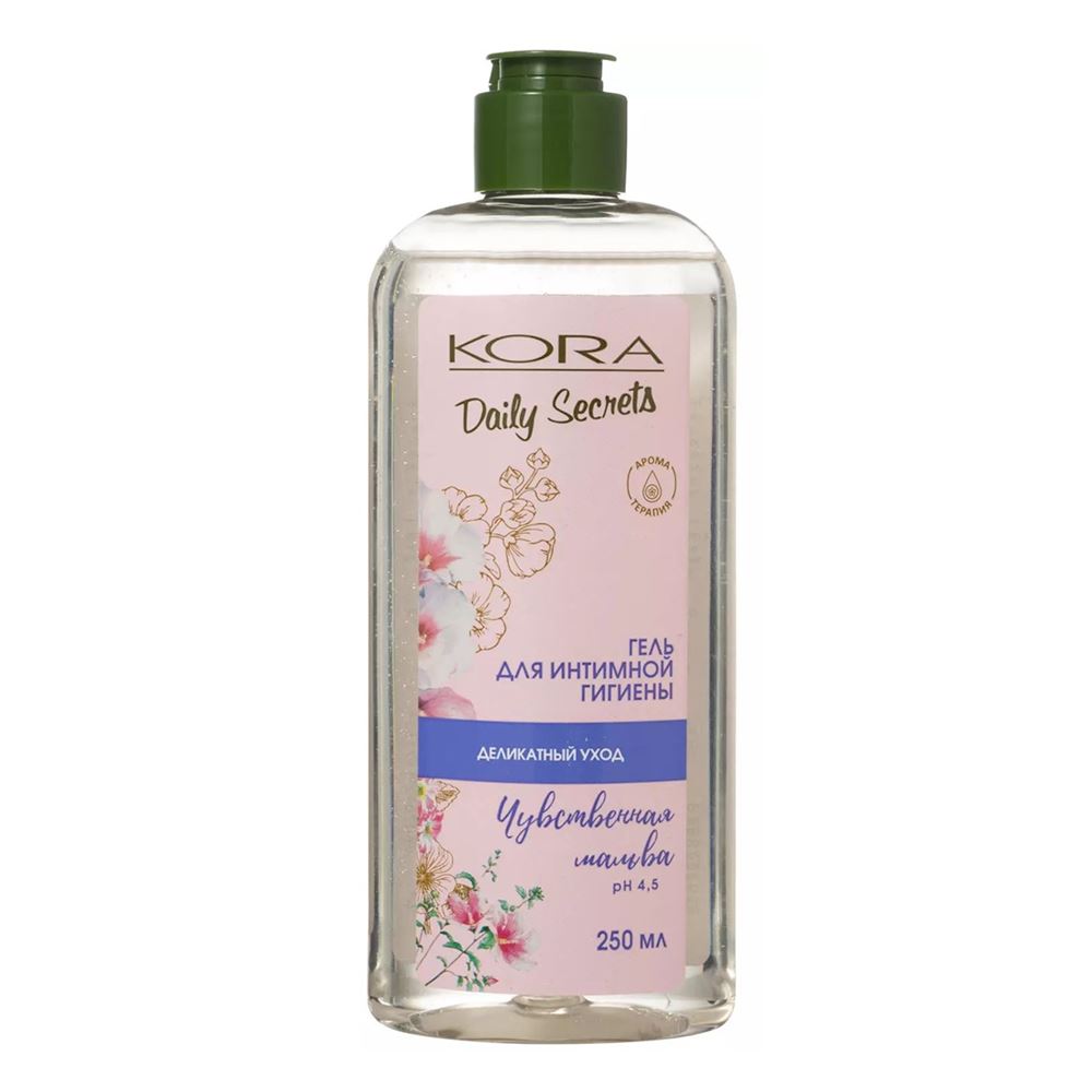 KORA Для ванны и душа Daily Secrets Гель для интимной гигиены Чувственная мальва Гель для интимной гигиены Чувственная мальва