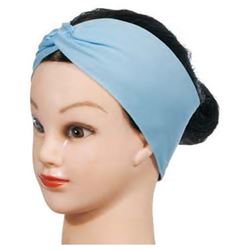 h10519 Повязка на голову эластичная голубая