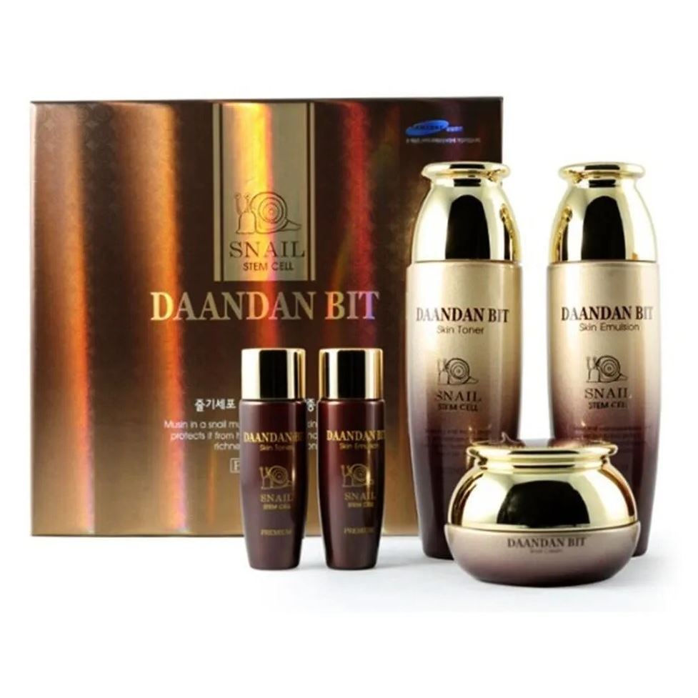 Jigott Skin Care Набор Daandan Bit Royal Premium Snail 3Set Набор уходовый с экстрактом муцина улитки: тонер, эмульсия, крем 