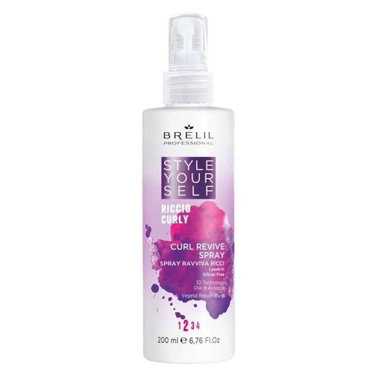 Brelil Professional Style Your Self  Style Your Self Riccio Curly Curl Revive Spray Несмываемый спрей для восстановления локонов без силиконов 