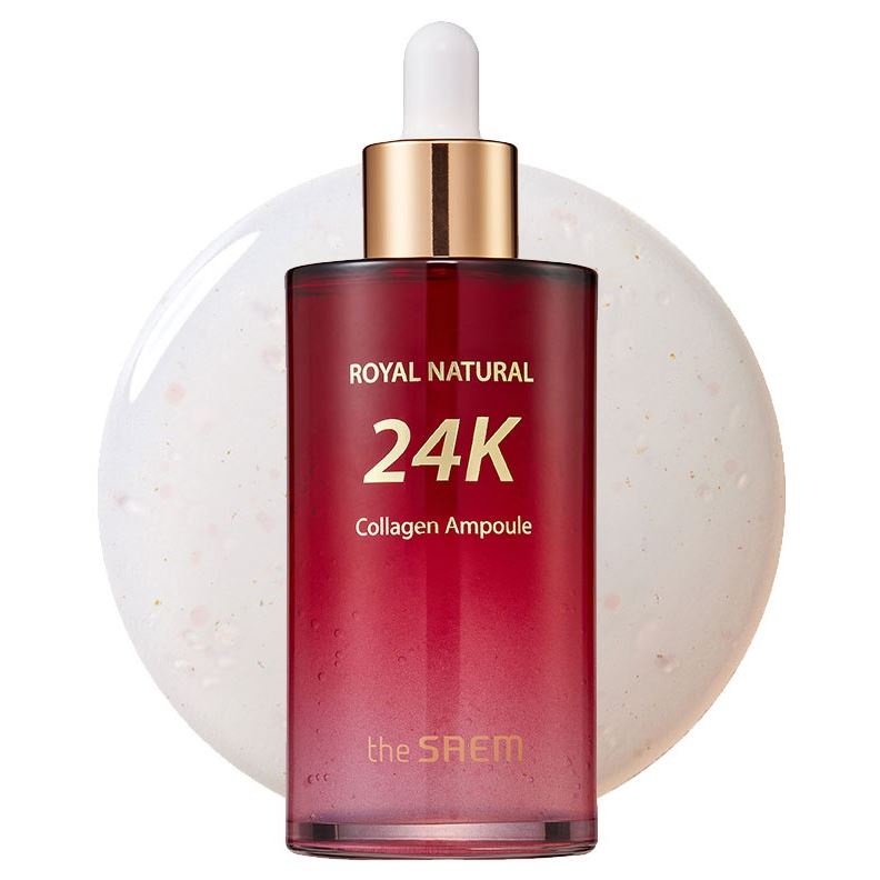 The Saem Face Care Royal Natural 24K Collagen Ampoule Сыворотка с 99,9 % 24К золота и коллагеновыми капсулами