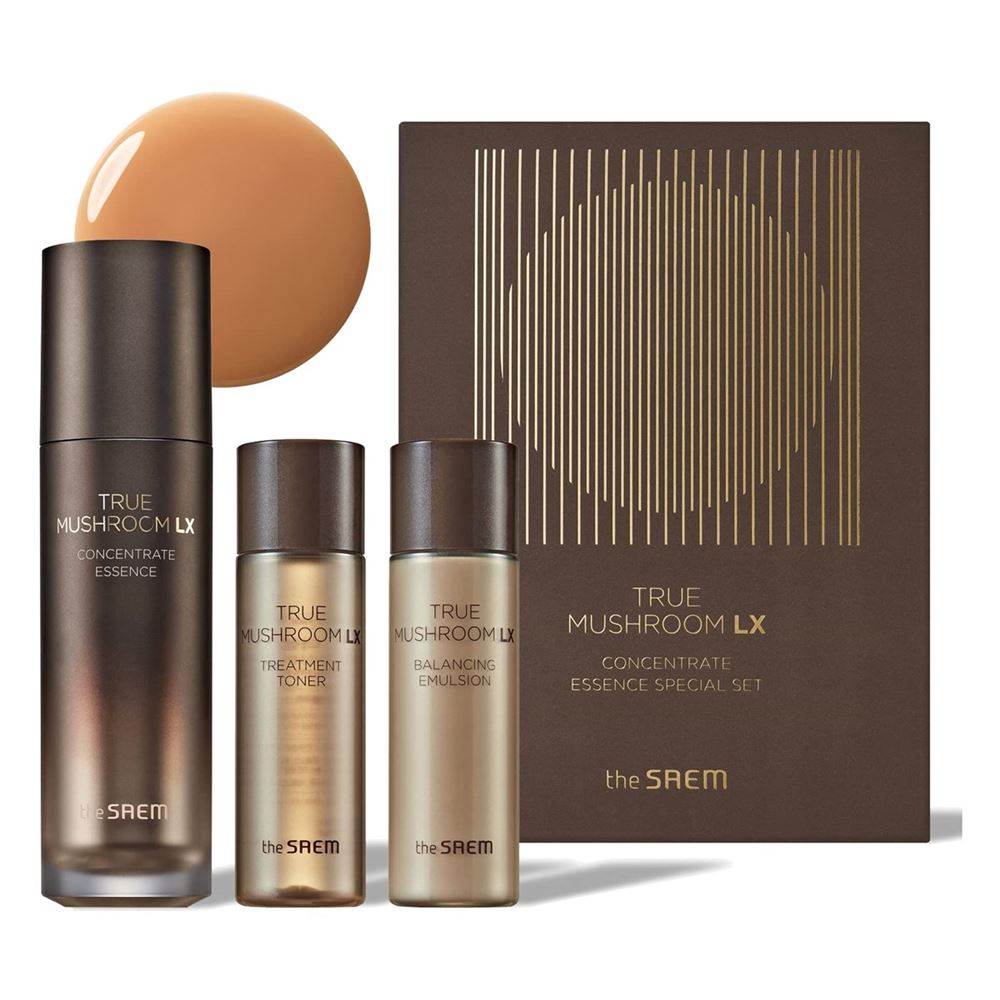The Saem Face Care Набор True Mushroom LX Concentrate Essence Special Set Набор: тонер, эссенция, эмульсия