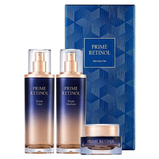 The Saem Face Care Набор Prime Retinol Skin Care 3 Set Набор: тонер, эмульсия, крем