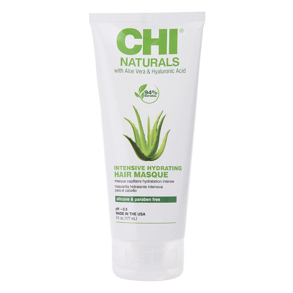 CHI Aloe Vera Naturals Aloe Vera Intensive Hydration Hair Mask with Aloe Vera & Hyaluronic Acid  Маска для волос интенсивно увлажняющая с алоэ вера и гиалуроновой кислотой 