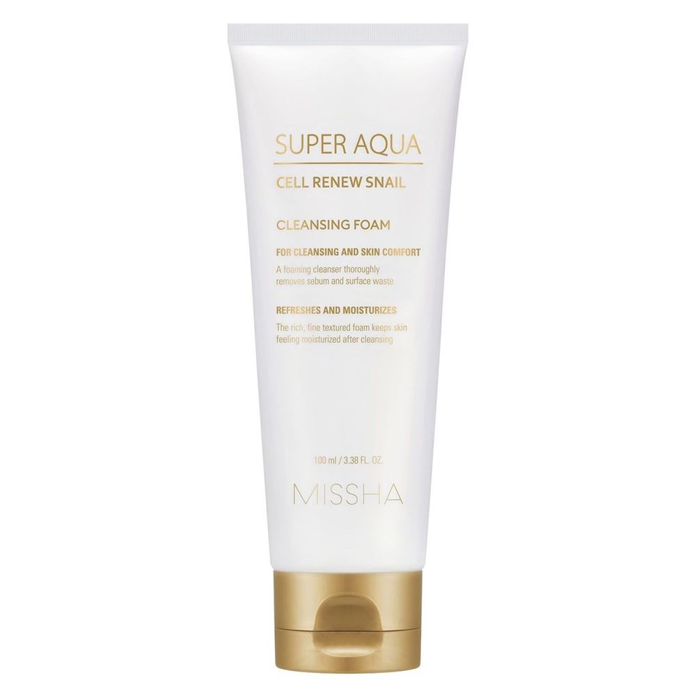 Missha Face Care Super Aqua Cell Renew Snail Cleansing Foam  Пенка для умывания с секрецией улитки