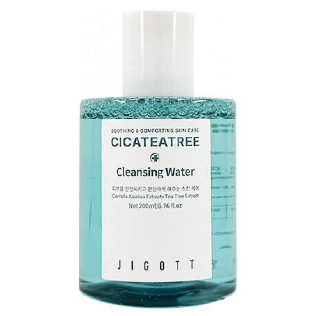 Jigott Cleansing Cicateatree Cleansing Water Вода для лица очищающая с экстрактами центеллы азиатской и чайного дерева 
