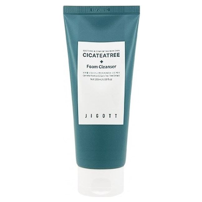 Jigott Cleansing Cicateatree Foam Cleanser Пенка для лица очищающая с экстрактами центеллы азиатской и чайного дерева