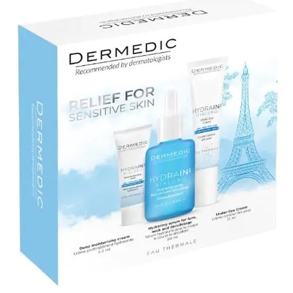 Dermedic Hydrain 3 Набор Hydrain 3 Hialuro Набор: сыворотка, крем для контура глаз, дневной крем