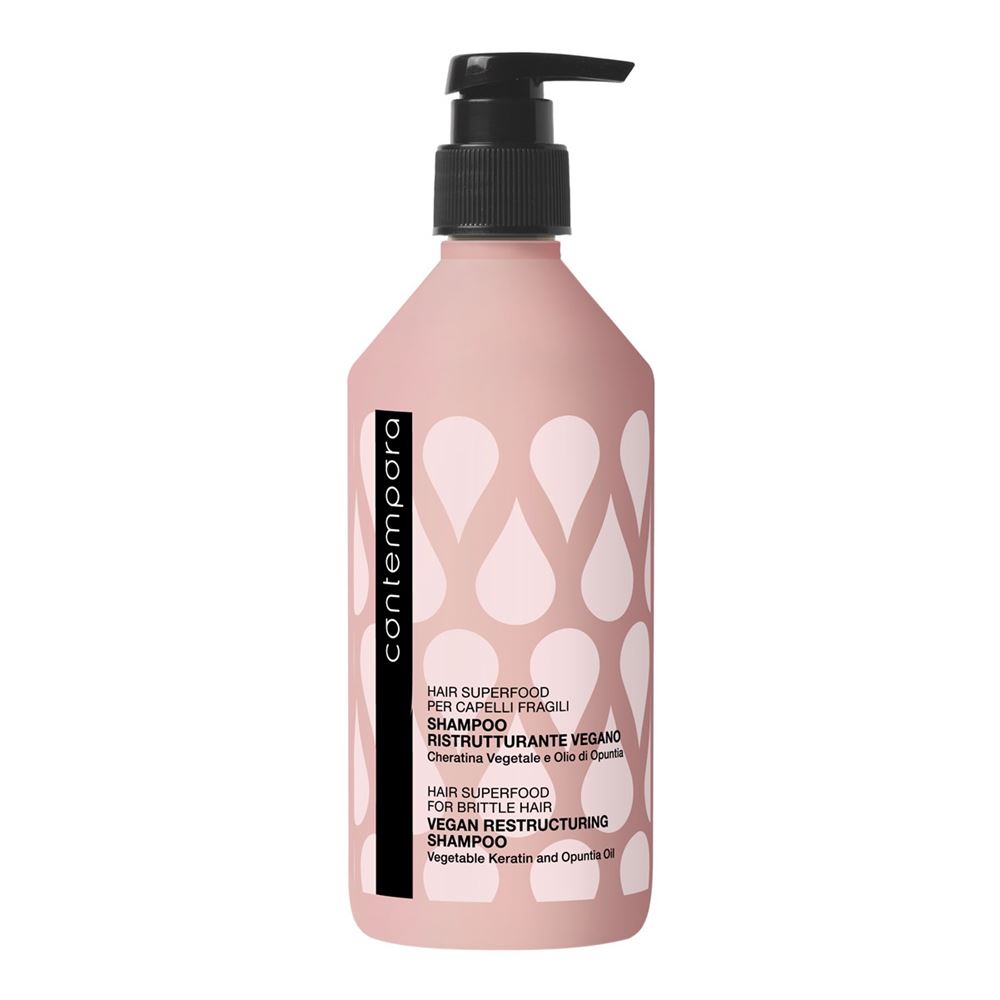 Barex Contempora Hair Superfood For Brittle Hair Vegan Restructuring Shampoo Восстанавливающий шампунь с кератином и маслом опунции