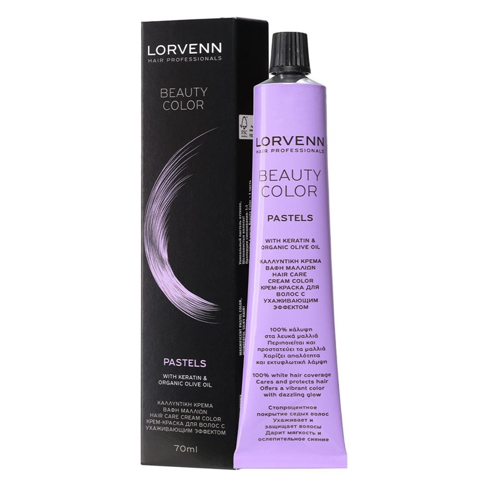 Lorvenn Hair Professionals Coloring and Color Care Beauty Color Pastels Стойкая крем-краска для волос