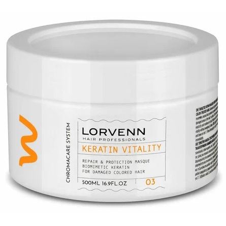 Lorvenn Hair Professionals Keratin Vitality Keratin Vitality Repair & Energy Masque Восстанавливающая маска для поврежденных окрашенных волос с кератином