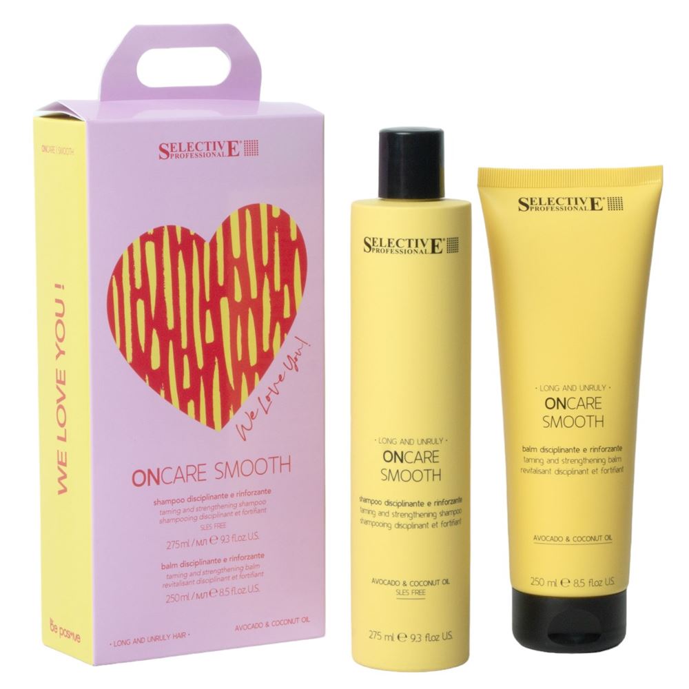 Selective Professional ONcare NUTRITION Набор OnCare We love you Smooth new Набор:  Разглаживающий шампунь, разглаживающий кондиционер