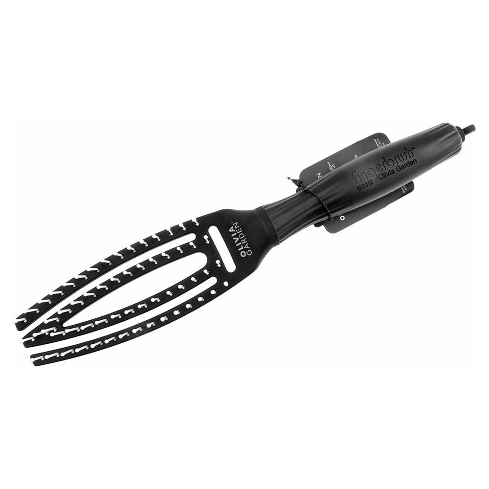 Olivia Garden Щетки и расчески для волос ID1392/BR-FB1PC-S0000 Щетка для волос Fingerbrush Care Iconic Nylon Bristles Black S Щетка для волос 