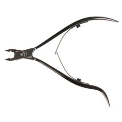 CN06-80022 Кусачки для кутикулы 6 мм, черные глянцевые