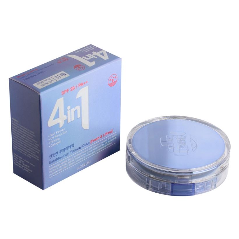 Dr.Cellio Make Up Dr.G50 4 In 1 Sanddeuthan Twowaycake (Whitening) Пудра для лица с запасным блоком