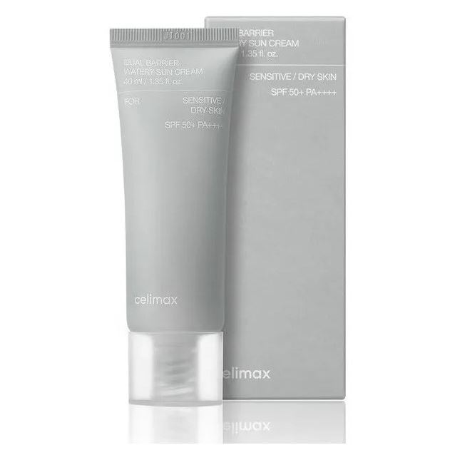 Celimax Dual Barrier Dual Barrier Watery Sun Cream SPF50+PA++++ Крем для лица солнцезащитный с комплексом церамидов 