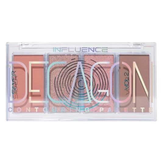 Influence Beauty Make Up Палетка для моделирования лица Contouring Palette Silver Decagon  Палетка для контуринга