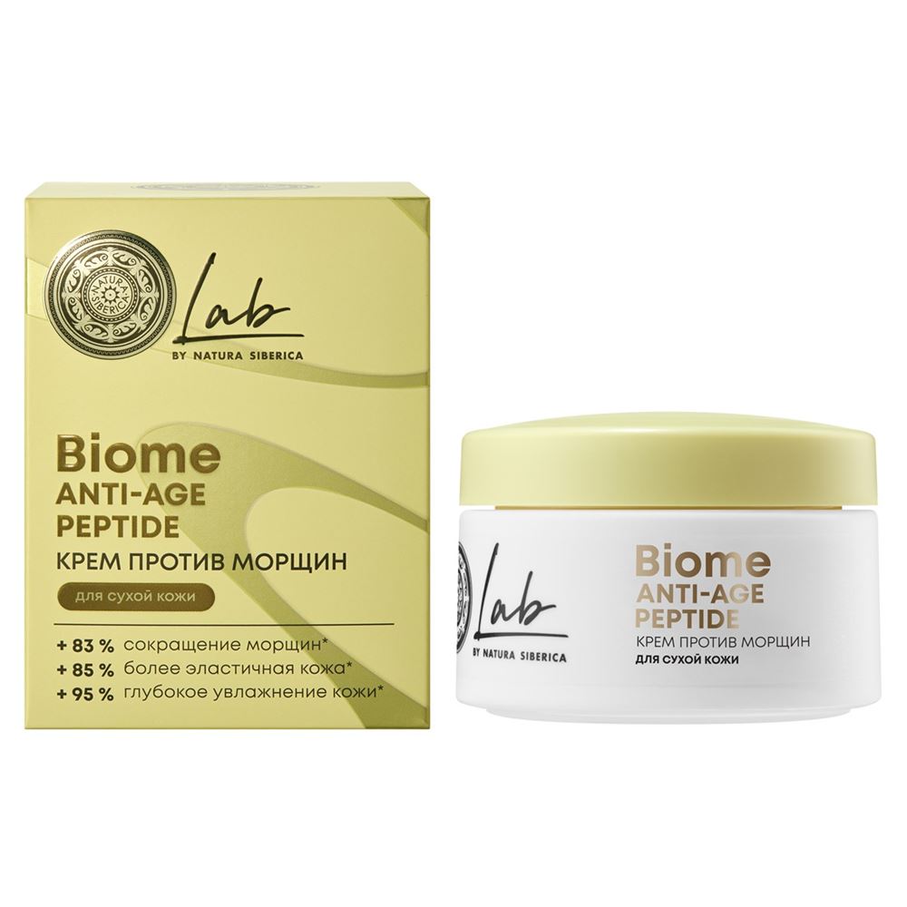 Natura Siberica Уход за лицом LAB Biome / Крем против морщин для сухой кожи Крем против морщин для сухой кожи Biome Anti-Age Peptide 
