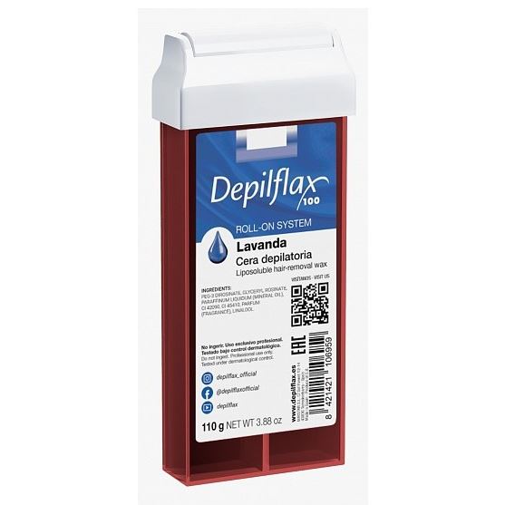 Depilflax Waxes Воск для депиляции в картридже Лаванда Теплый воск для депиляции в картридже Лаванда, прозрачный для всех типов волос