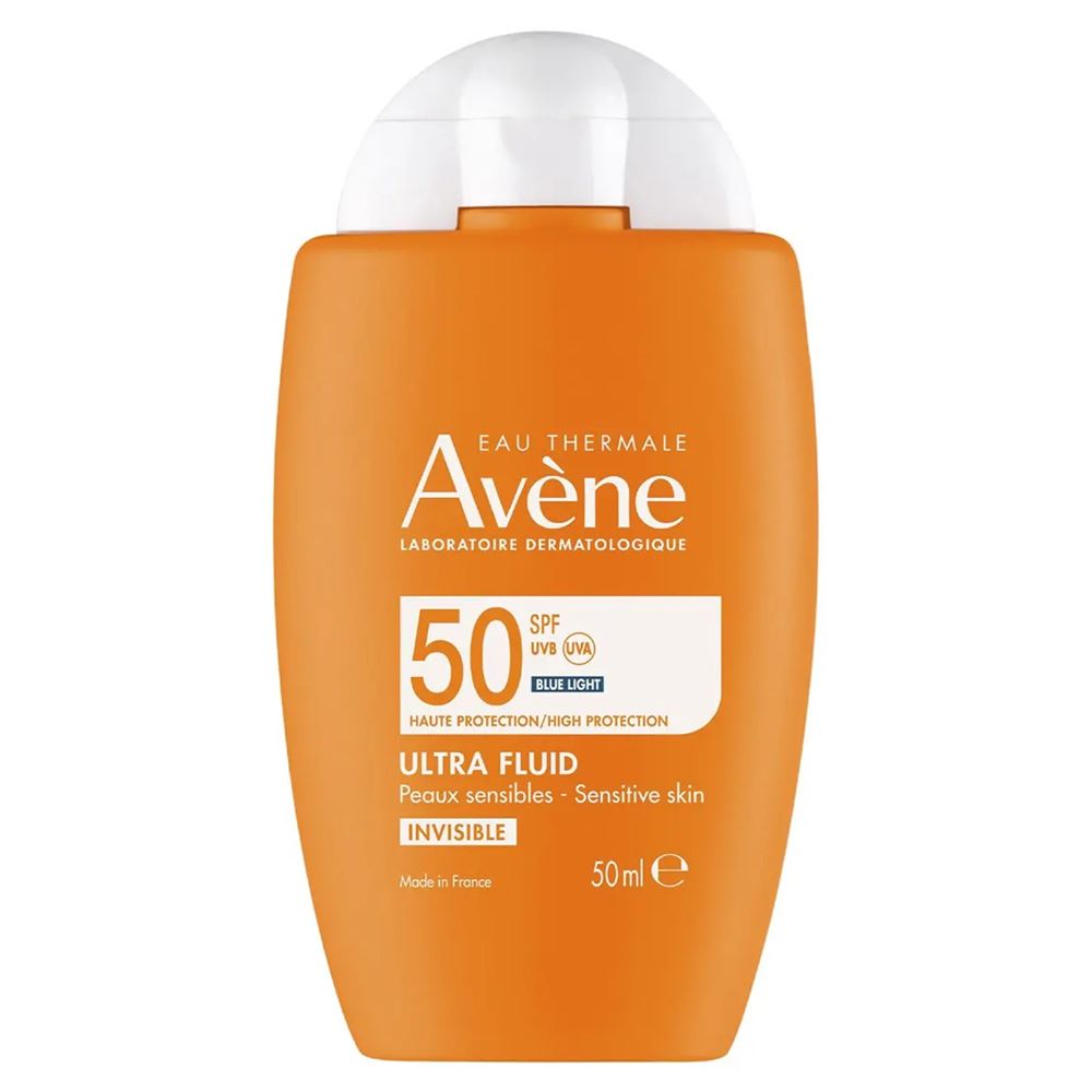 Avene Sun Care Ultra Fluid SPF50+  Ультралегкий солнцезащитный невидимый флюид для лица SPF 50 