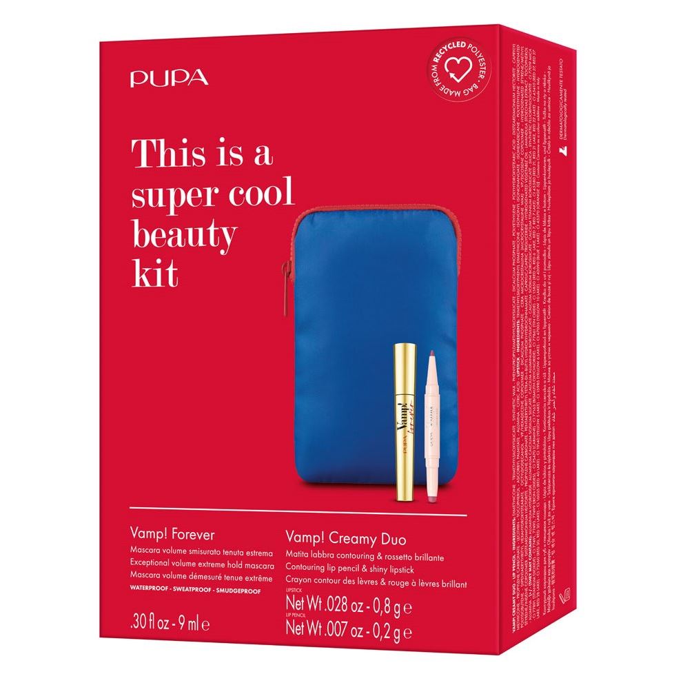 Pupa Gift Sets Vamp! Forever & Vamp! Creamy Duo & Сумочка Набор: тушь, помада, сумочка
