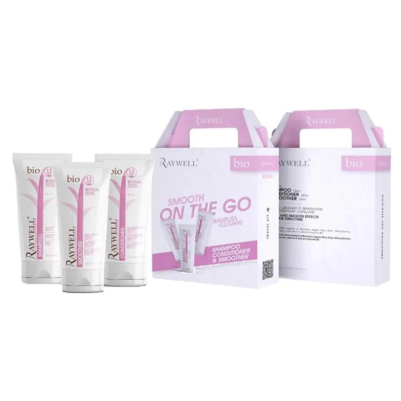 Raywell Bio Boma Набор Bio Boma Kit Набор для разглаживания вьющихся волос: шампунь, кондиционер, крем