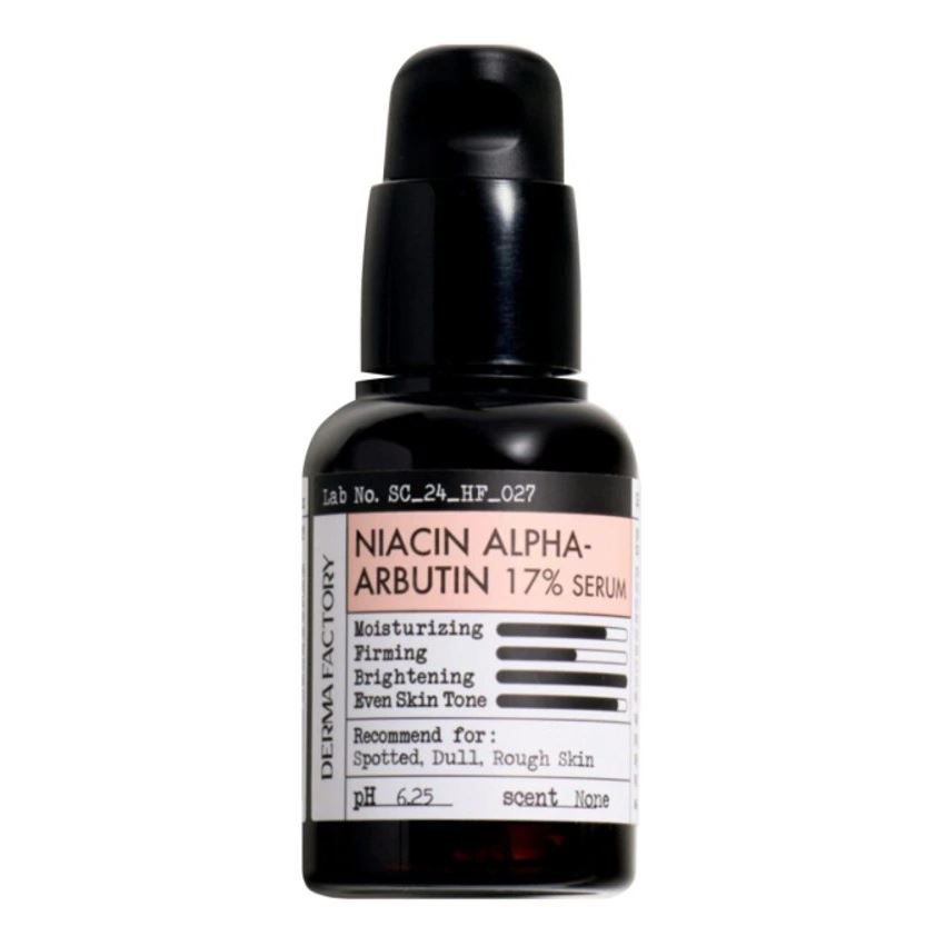 Derma Factory Face Care Niacin Alpha-Arbutin 17% Serum Выравнивающая тон сыворотка с ниацинамидом и альфа-арбутином