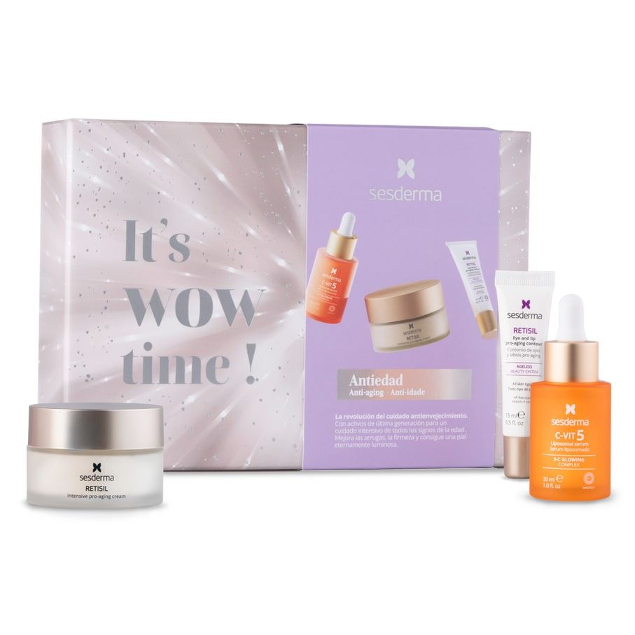 Sesderma Acglicolic Набор It's WOW Time Anti-Aging Промонабор: сыворотка липосомальная, антивозрастной крем, крем-контур для глаз и губ