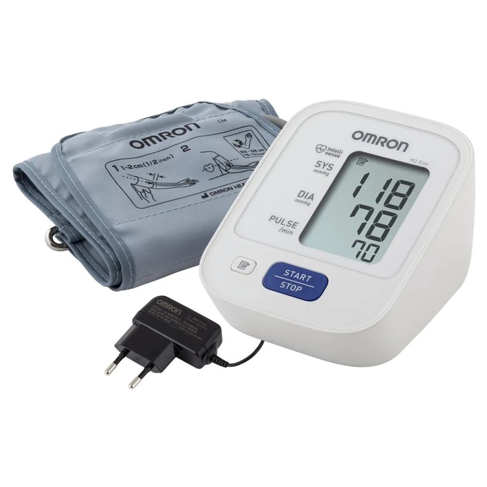 Omron Тонометры Тонометр Omron M2 Eco (ARU) Тонометр автоматический на плечо с адаптером и стандартной веерообразной манжетой 22–32 см