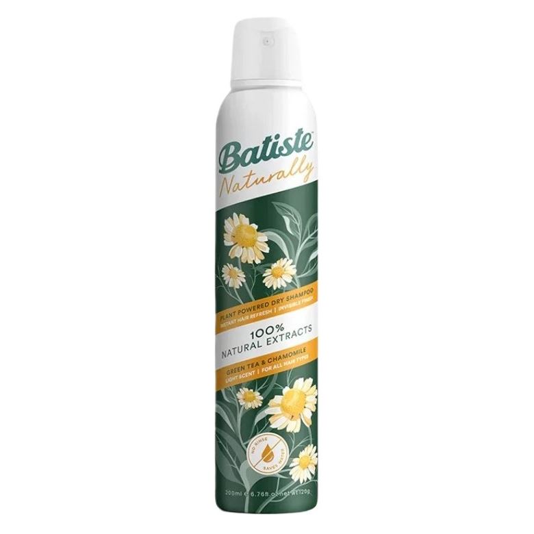 Batiste Dry Shampoo Shampoo Naturally Green Tea & Chamomile  Сухой шампунь Зеленый чай и Ромашка