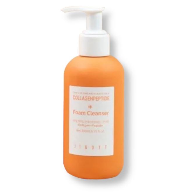 Jigott Cleansing Collagen Peptide Foam Cleanser Пенка для лица с коллагеном и пептидами 