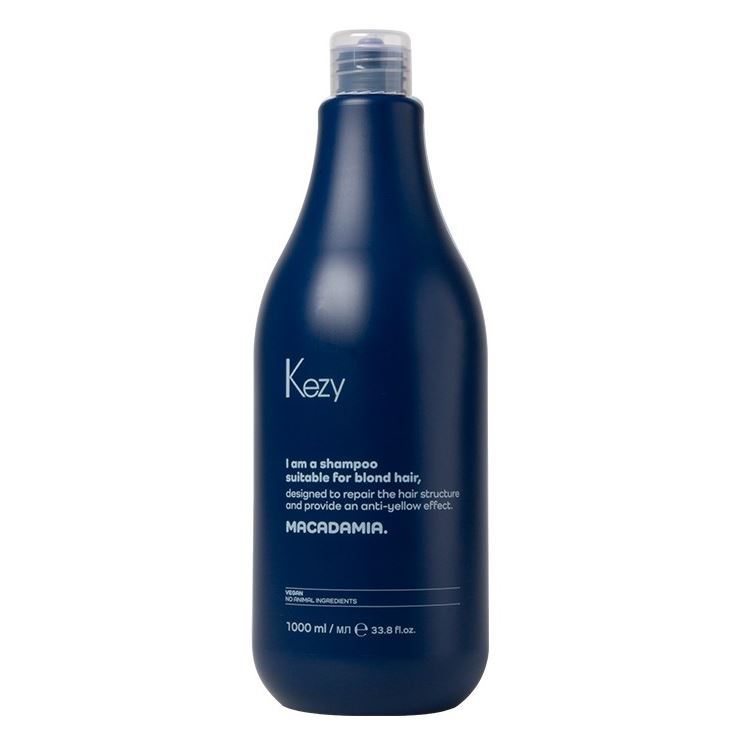 KEZY I am MACADAMIA  I am MACADAMIA Шампунь нейтрализующий желтизну для светлых волос с маслом макадамии  Шампунь нейтрализующий желтизну для светлых волос с маслом макадамии 